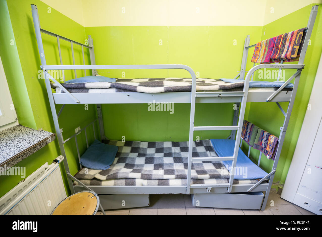 inside the prison cell in polish prison Stock Photo