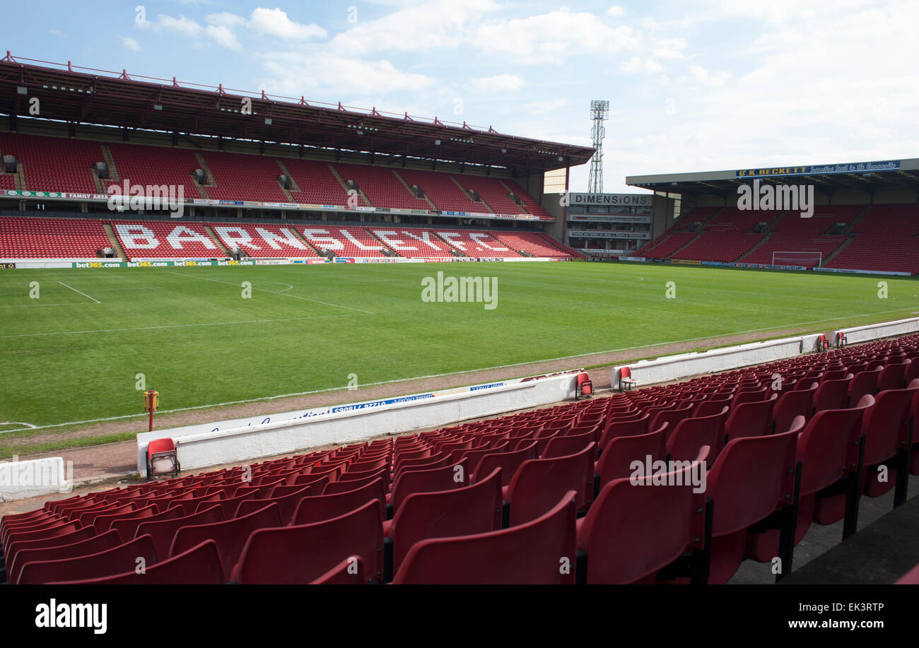 The West Stand, Oakwell Stadium, Barnsley Stock Photo