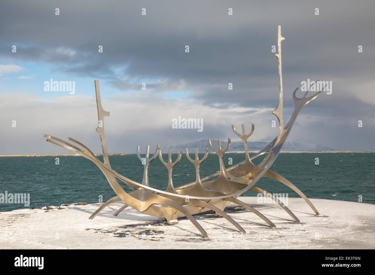 The Viking Long boat Sculpture, Reykjavik, Iceland Stock Photo Alamy