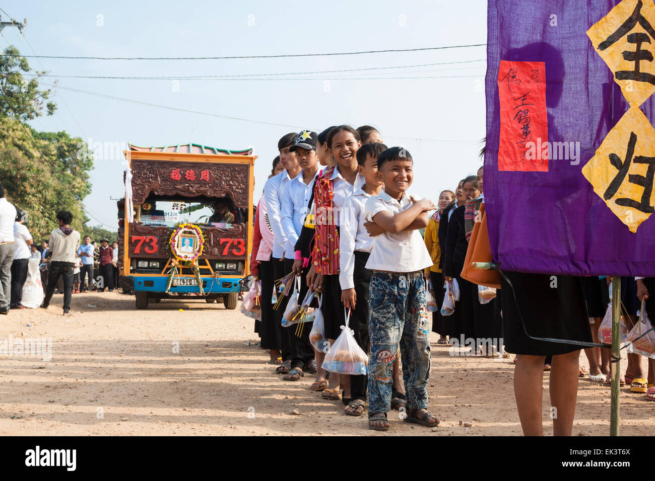 The religious rituals of Chinese funeral in Cambodia, Asia Stock Photo