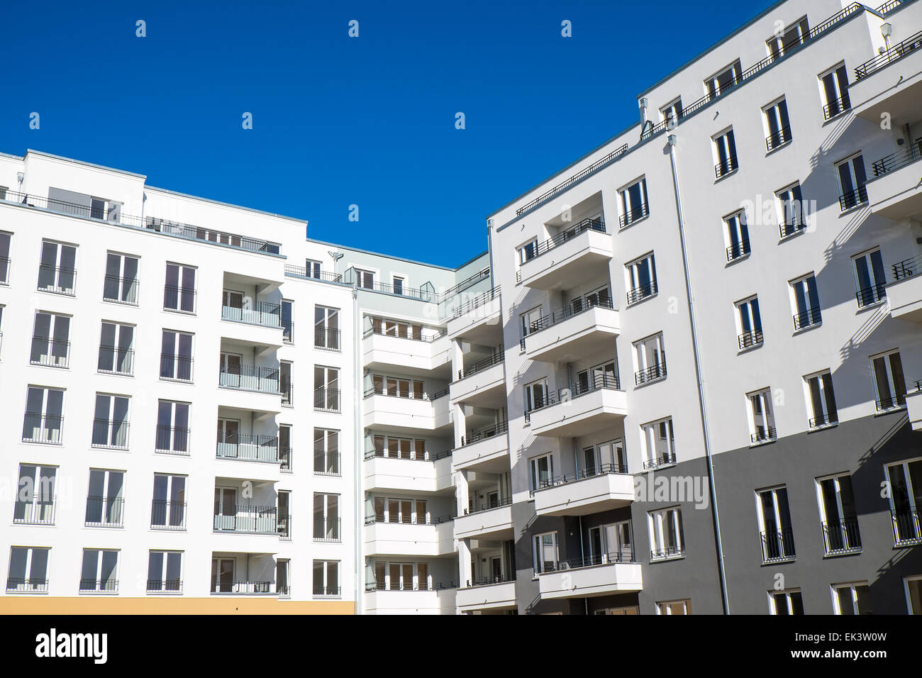Modern white apartment houses seen in Berlin Stock Photo - Alamy