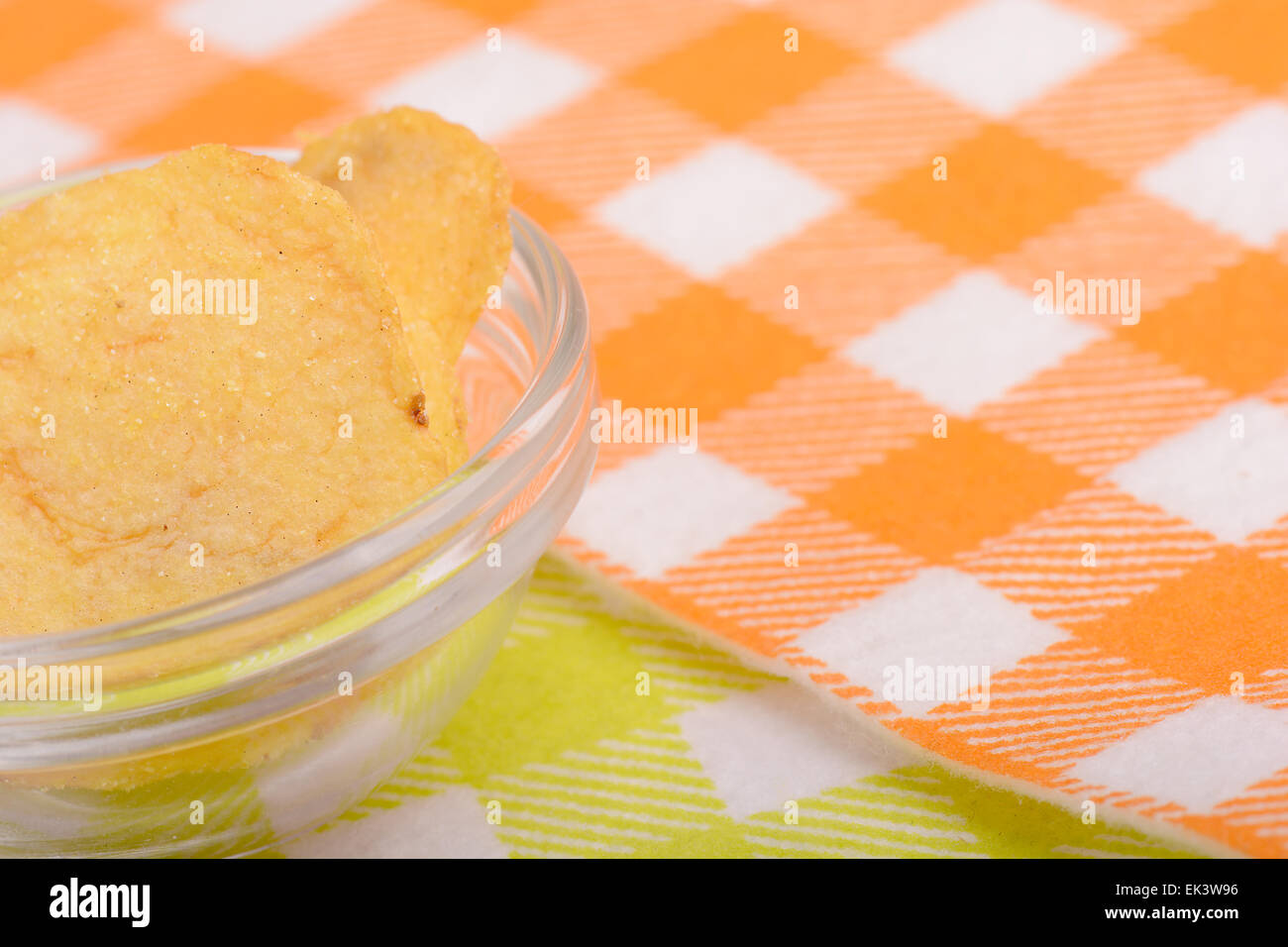 Potato chips. Close up, unhealthy food concept Stock Photo Alamy