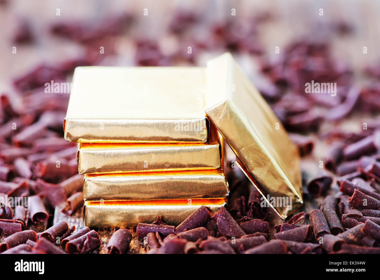 Empty chocolate wrapper table hi-res stock photography and images - Alamy