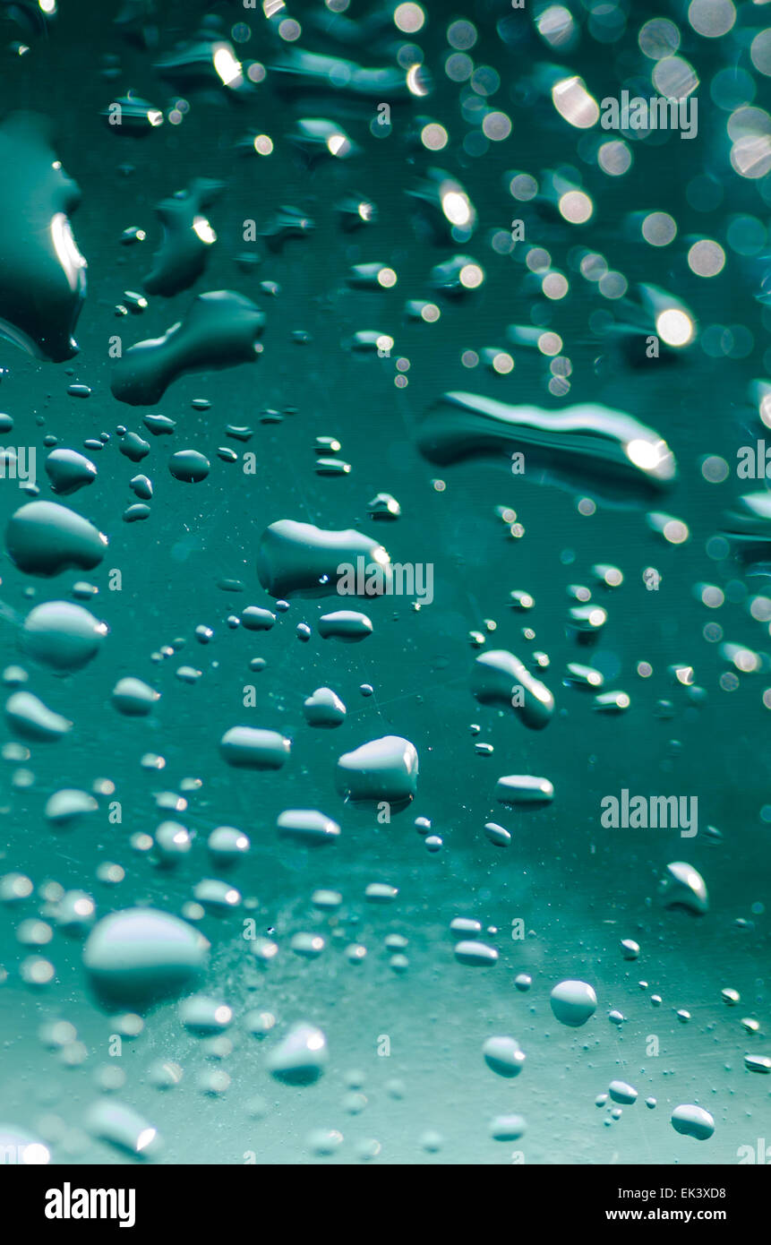 closeup to water drops on glass background Stock Photo - Alamy
