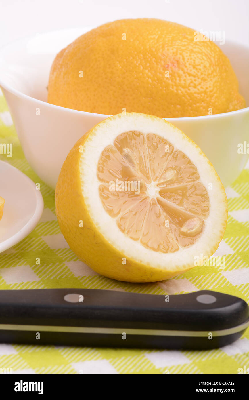 juicy ripe lemons close up Stock Photo - Alamy
