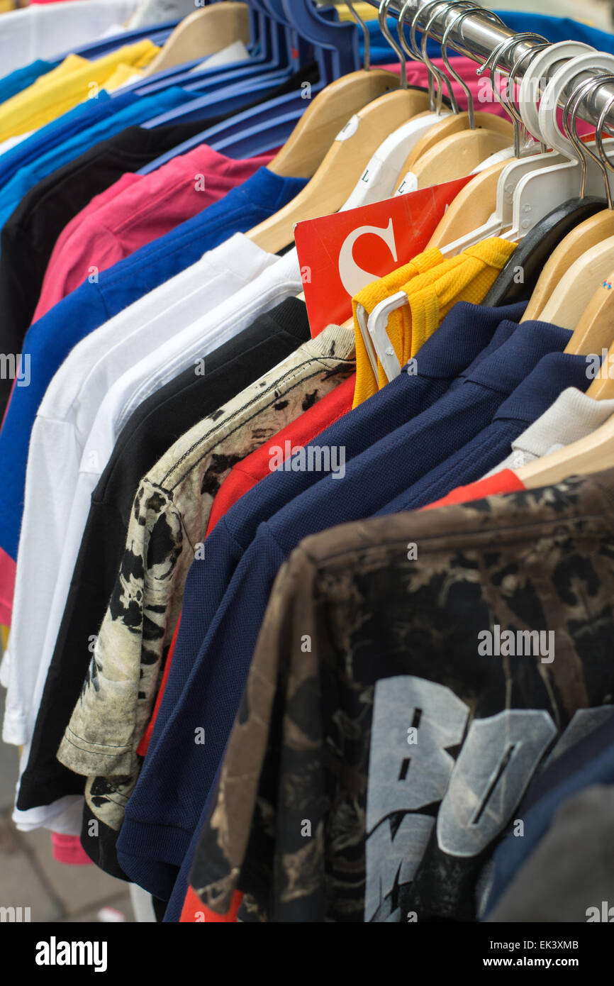 Tshirts on sale Stock Photo Alamy