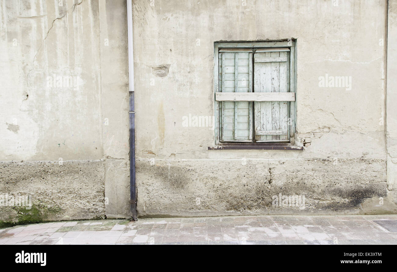 Old wall with window detail of an old building in ruins Stock Photo - Alamy