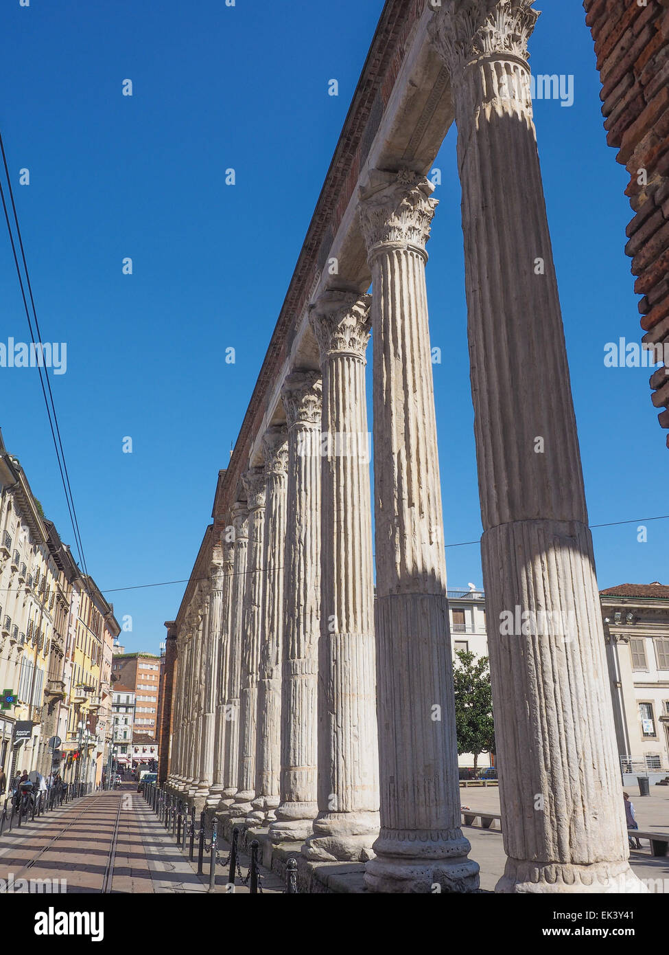 Milan Italy March 28 2015 Colonne Di San Lorenzo Meaning St Stock Photo Alamy