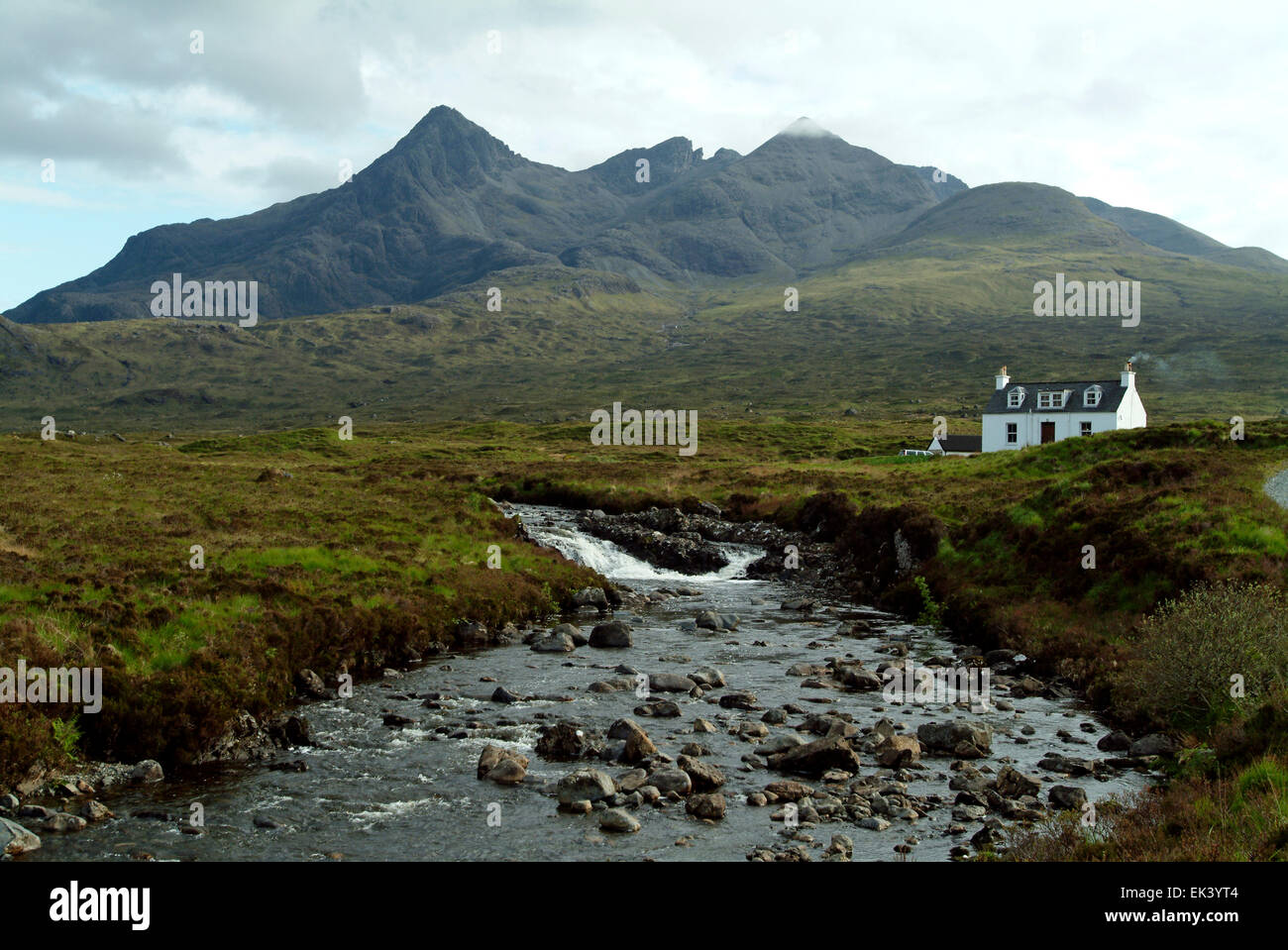 Lonely house on the isle of skye scotland great britain europe Stock Photo
