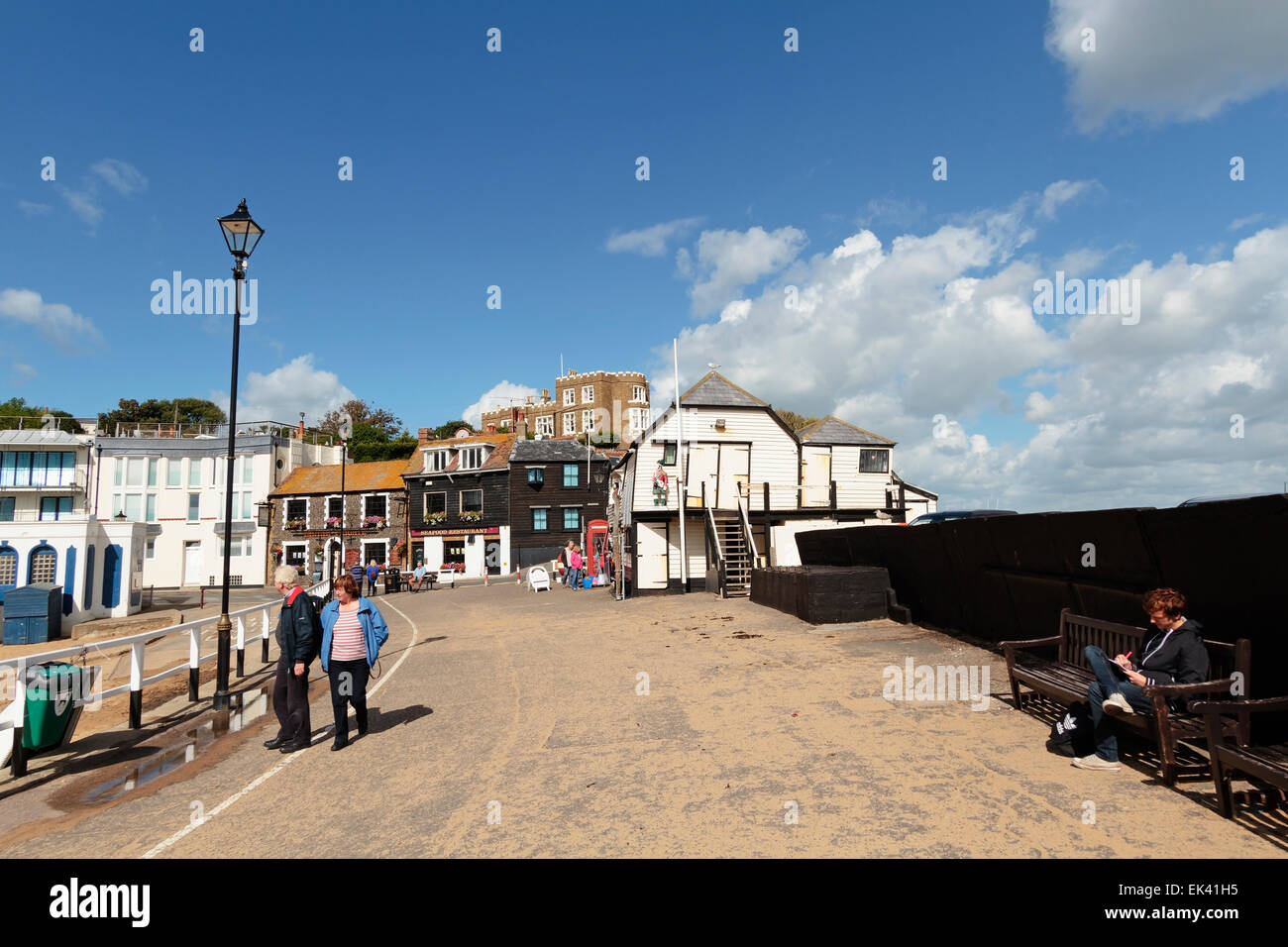Harbour Jetty, Bleak House above in far distance, Broadstairs "Viking