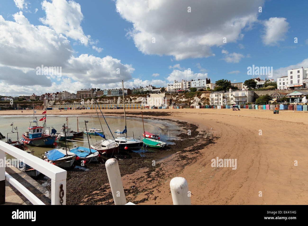 Broadstairs Harbour, Viking Beach and Bay, Broadstairs, Thanet, Kent England, United Kingdom Stock Photo