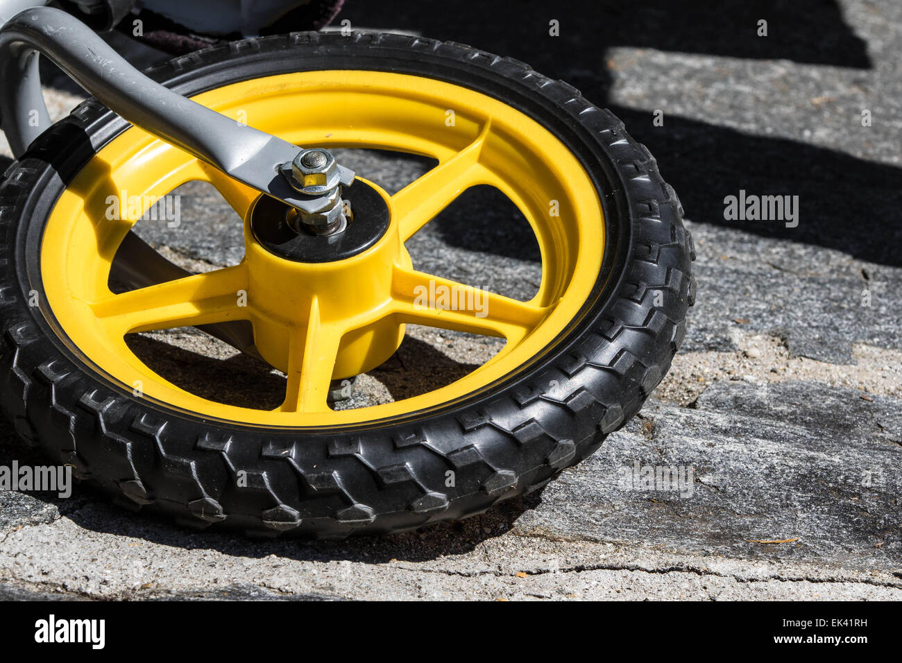 yellow bike wheels