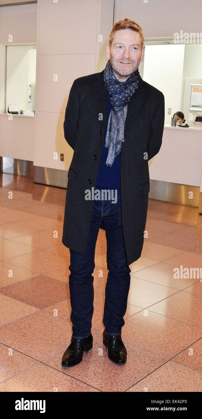 Kenneth Branagh, April 6, 2015, Tokyo, Japan: Director Kenneth Branagh arrives at Haneda International Airport in Tokyo, Japan, on April 6, 2015. Stock Photo