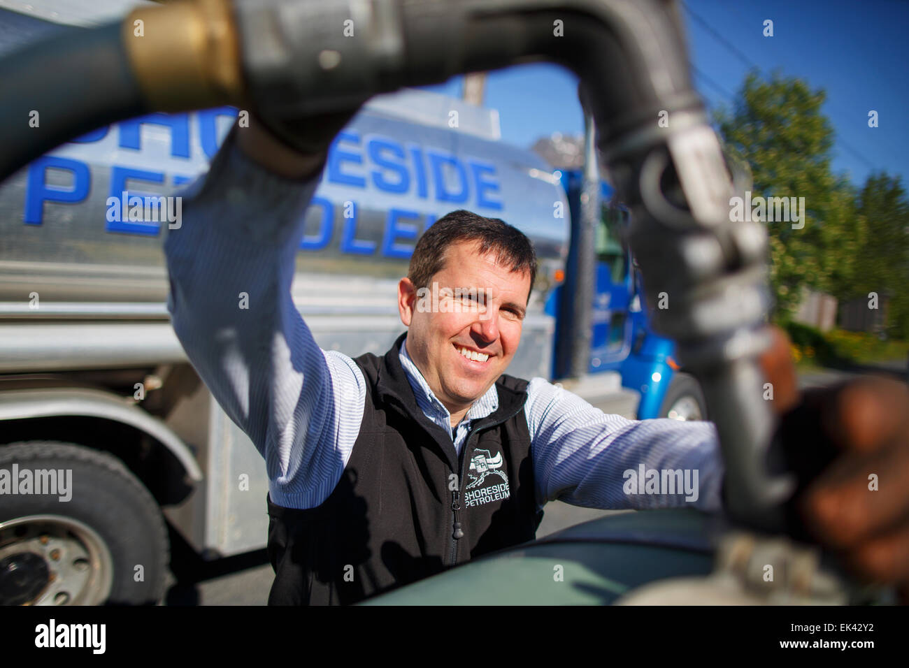 Fuel delivery, Seward, Alaska Stock Photo Alamy