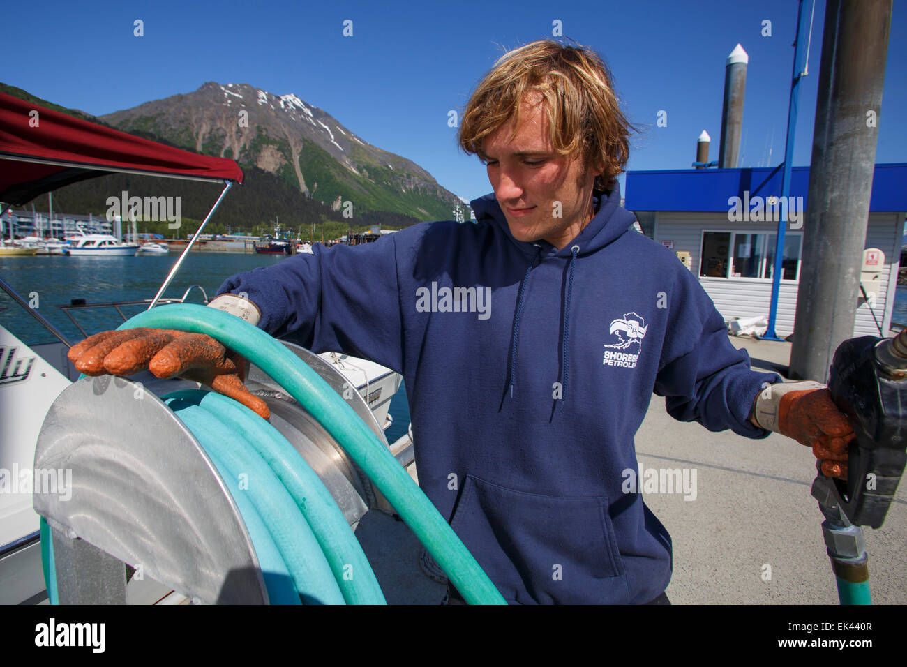 Fuel dock, Seward Boat Harbor, Alaska Stock Photo Alamy