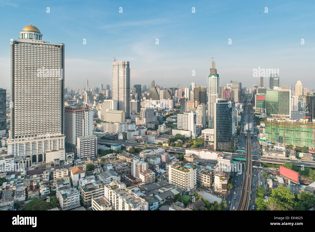 Skyscrapers in City of Bangkok downtown,Thailand Stock Photo