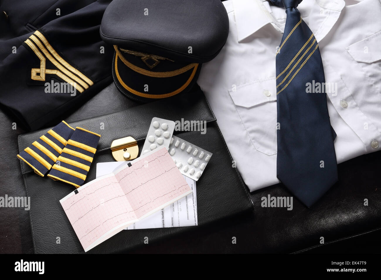 airplane pilot medical examination test Stock Photo