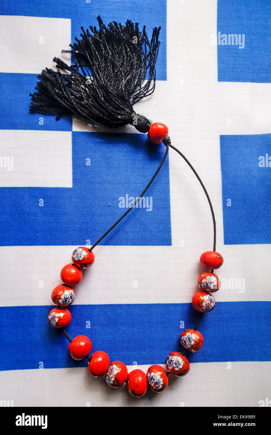 Worry Beads, Crete, Greece Stock Photo
