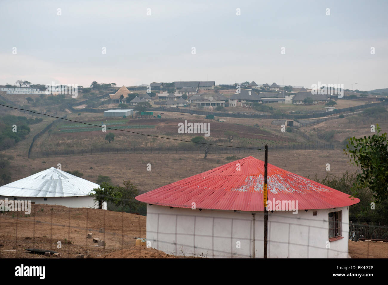 President Zuma's homestead, Nkandla, KZN Stock Photo