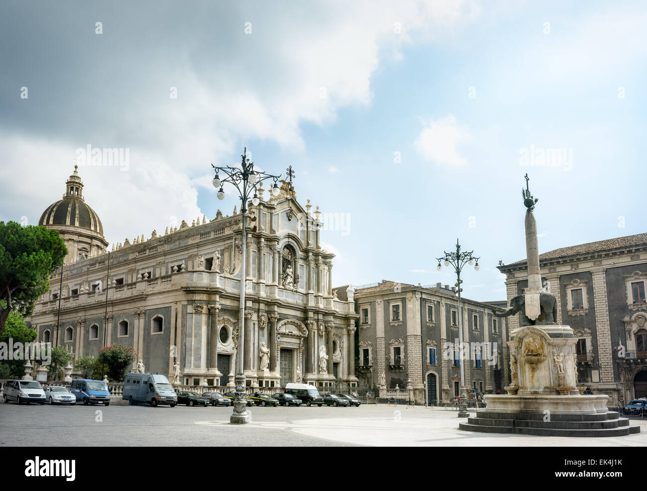 Cathedral of Saint Agata. Piazza Duomo, Catania, Sicily, Italy Stock Photo