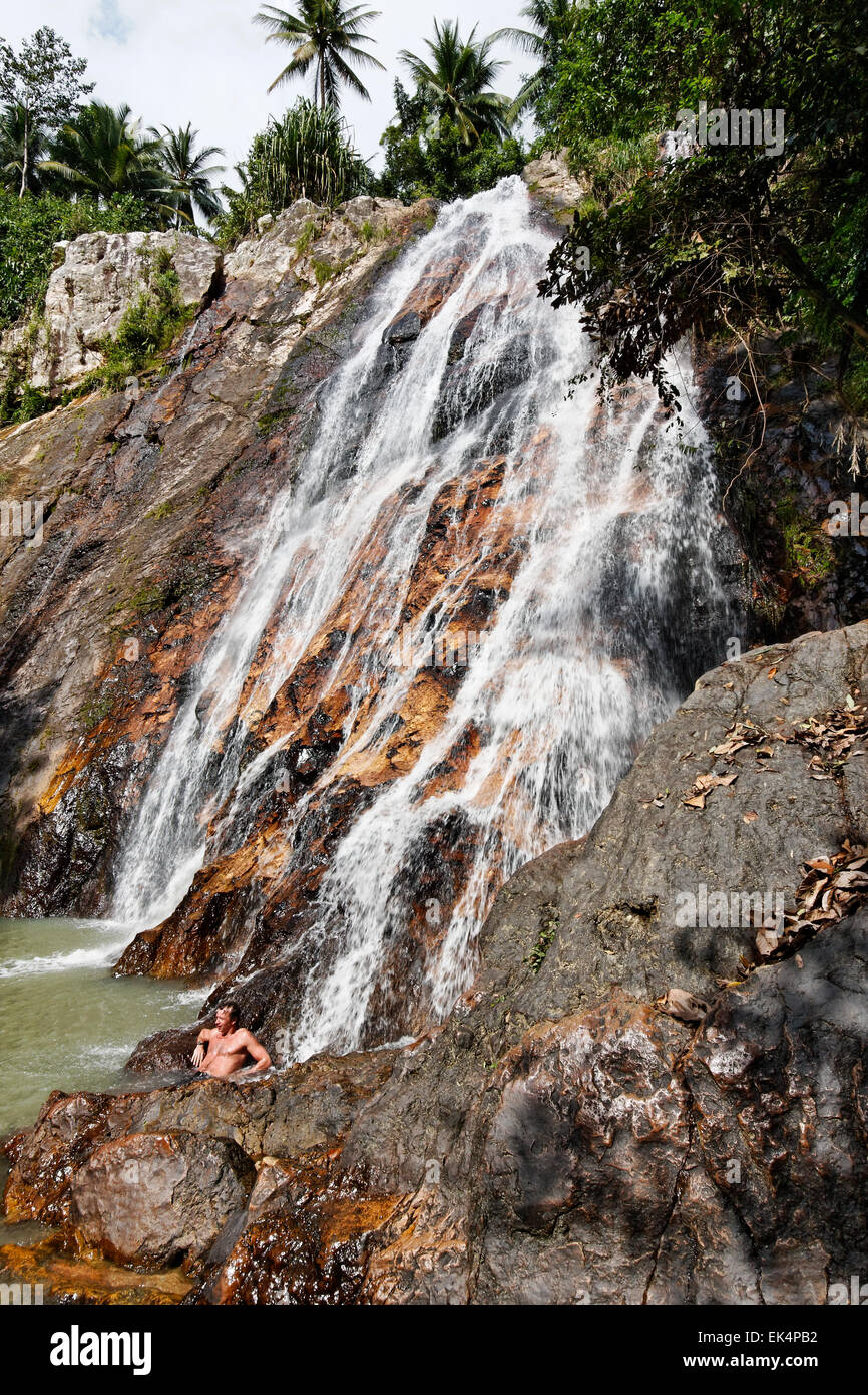 Thailand, Koh Samui (Samui Island), Na Muang Falls Stock Photo Alamy
