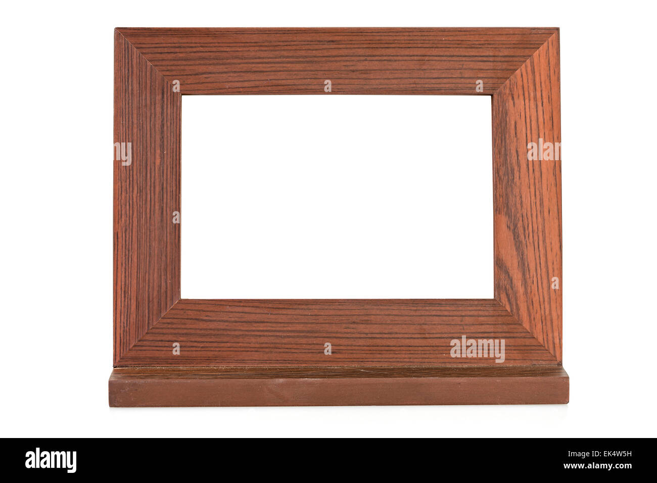 wooden brown picture frame isolated on white background Stock Photo - Alamy