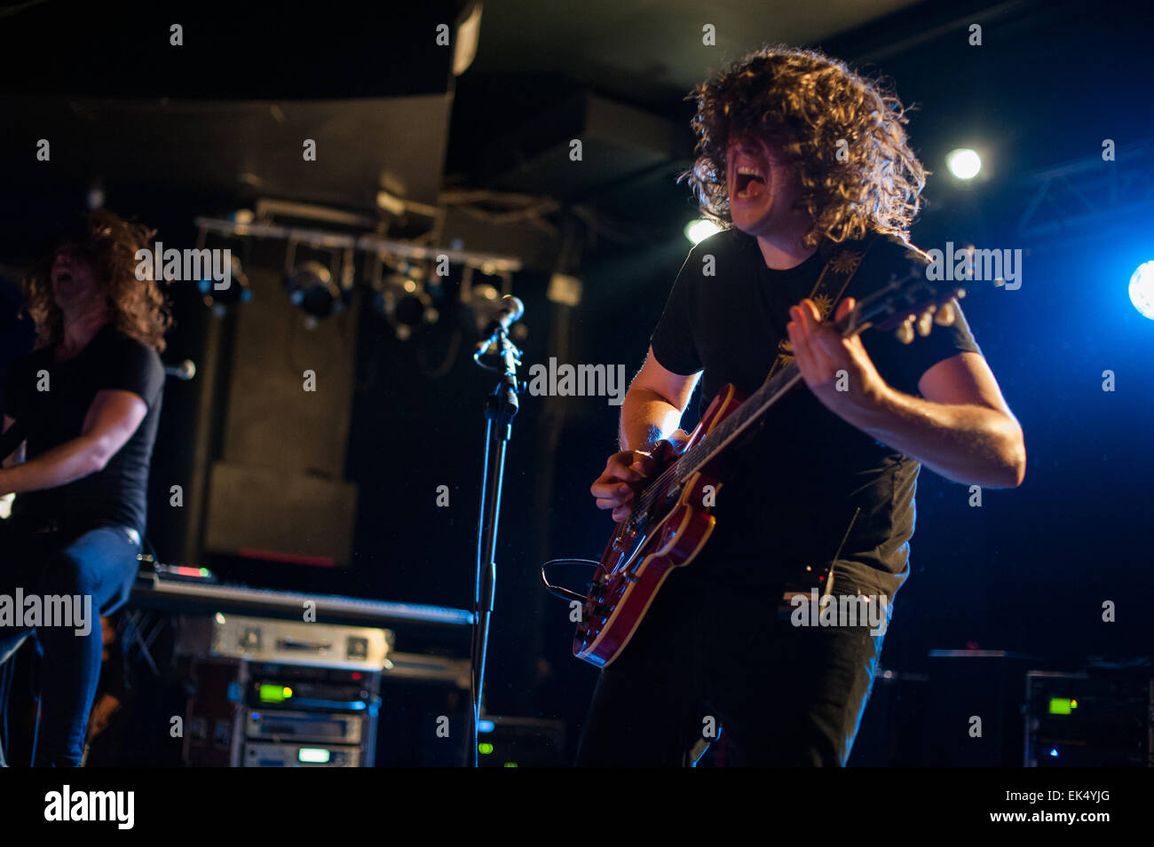 Torsten Kinsella, lead voice and guitarist of the Irish post rock band 'God Is an Astronaut', Ciampino, Rome concert, Italy, 13/ Stock Photo
