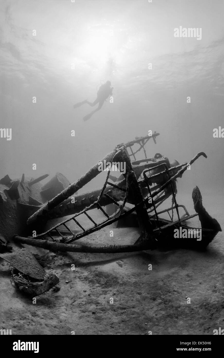 Underwater wreck italy Black and White Stock Photos & Images - Alamy