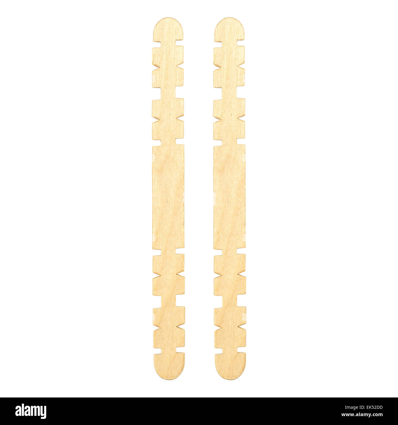 wooden stick isolated on white background Stock Photo - Alamy