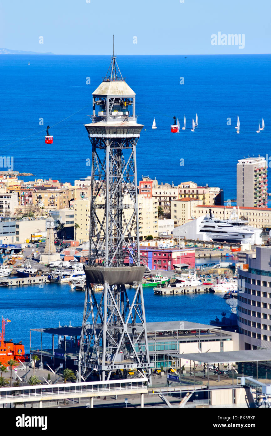 Panorama of harbor. Barcelona, Catalonia, Spain. Stock Photo