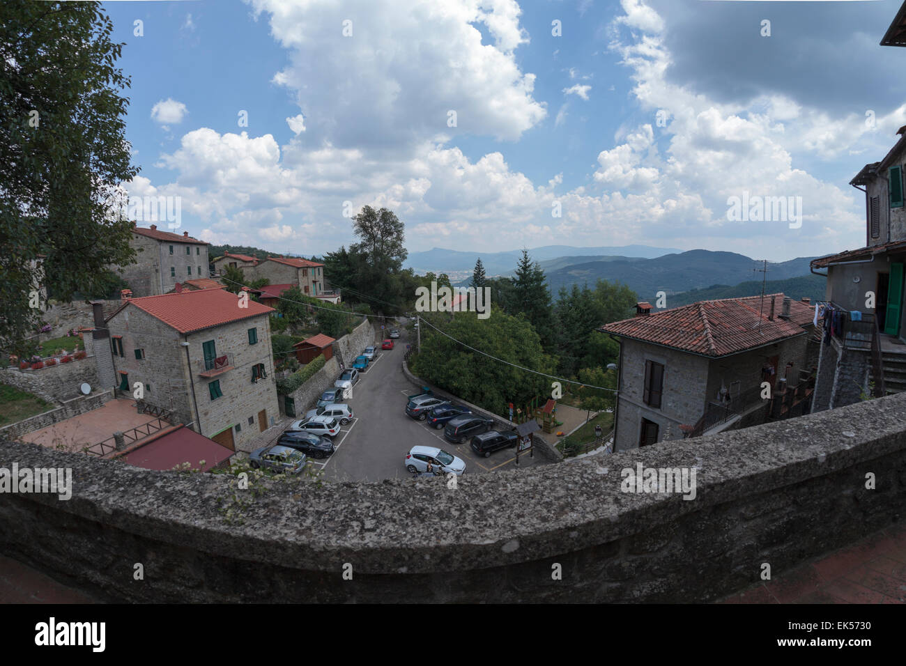 Village Landscape Quota Di Poppi Casentino Tuscany Stock Photo Alamy