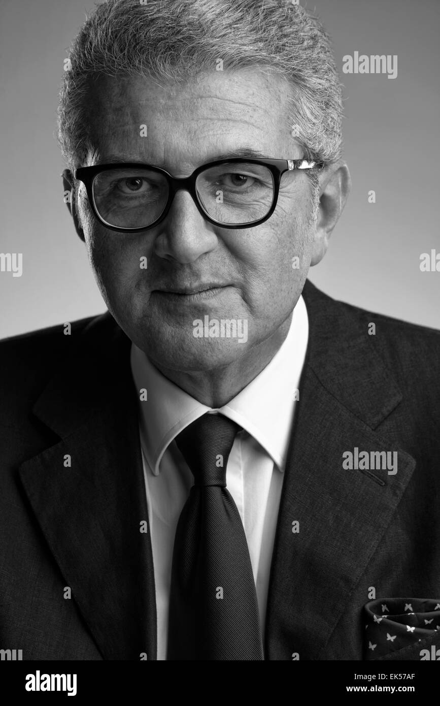 One man a single middle aged man Black and White Stock Photos & Images ...