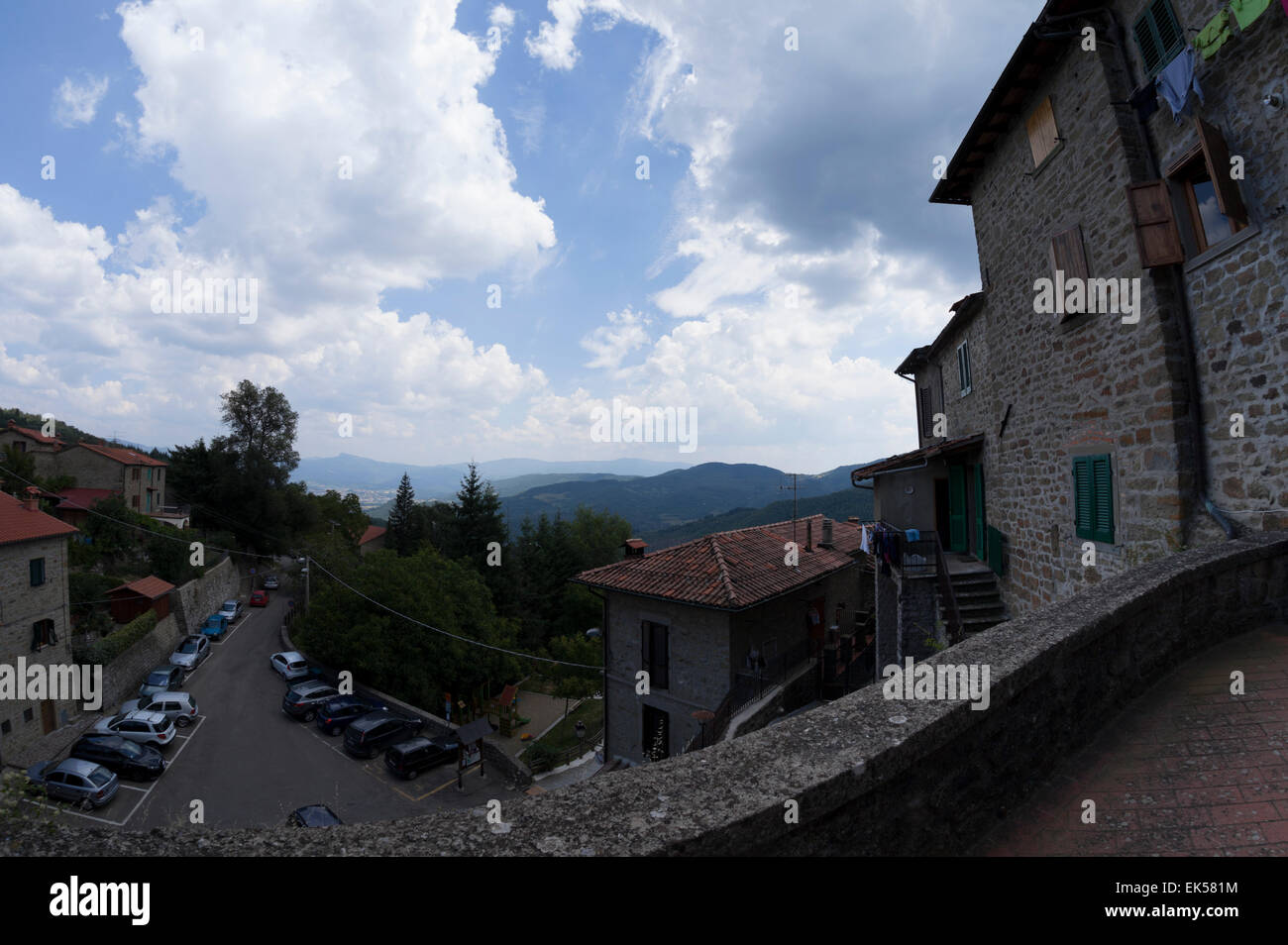 The Village Of Quota Di Poppi Arezzo Stock Photo Alamy