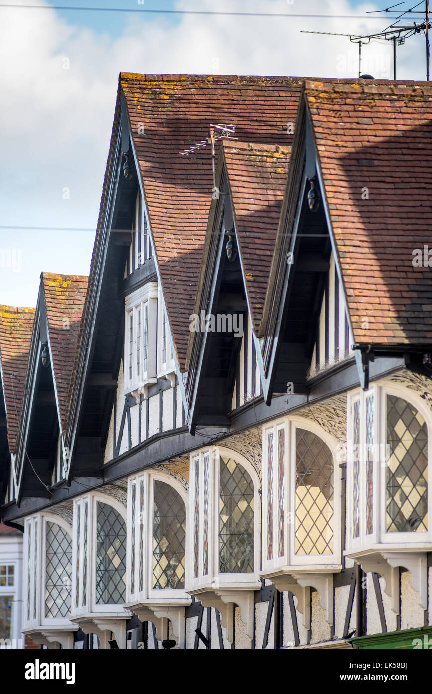 Gables and halftimbers on houses in southern England Stock Photo Alamy