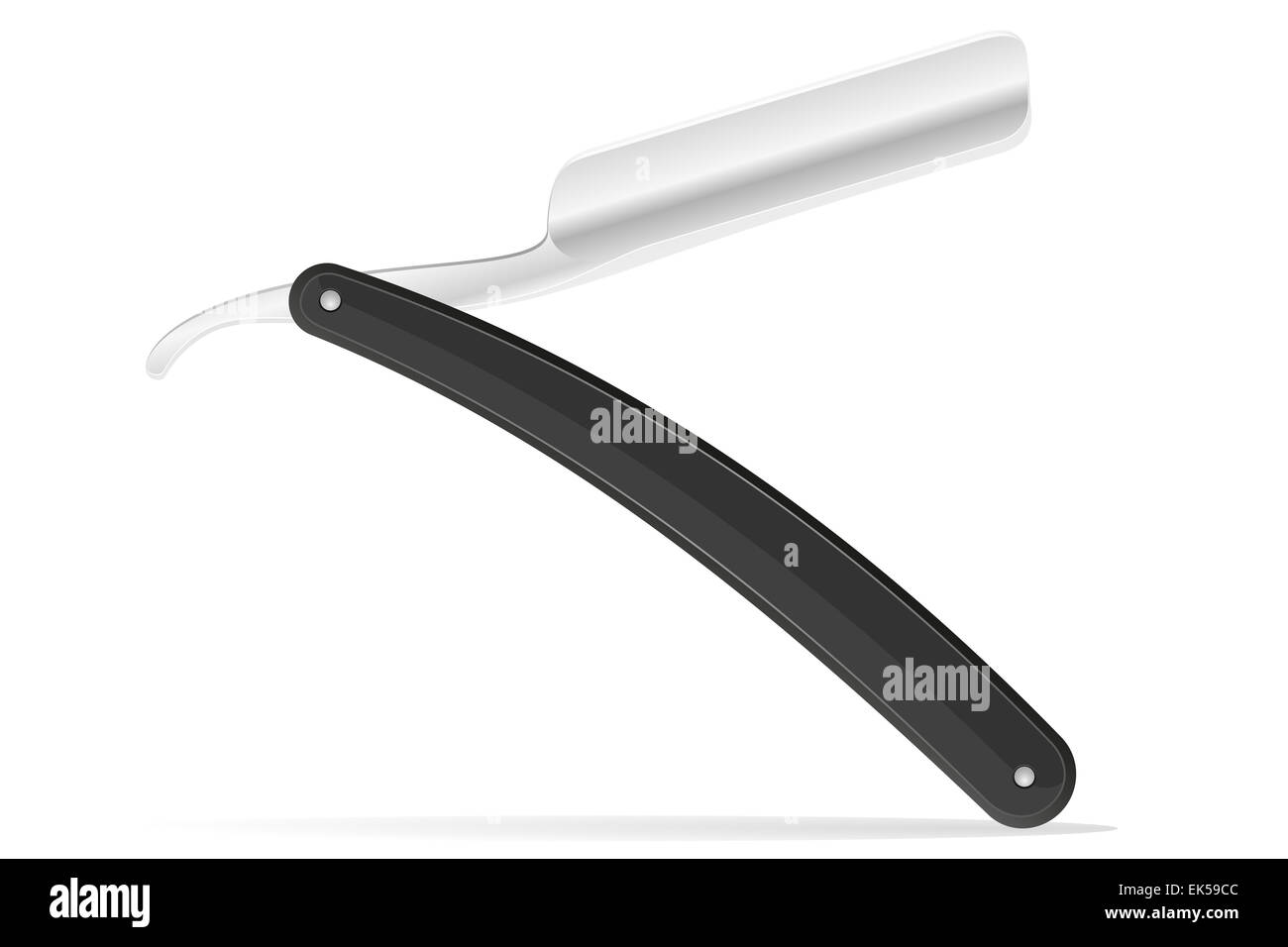 straight razor illustration isolated on white background Stock Photo