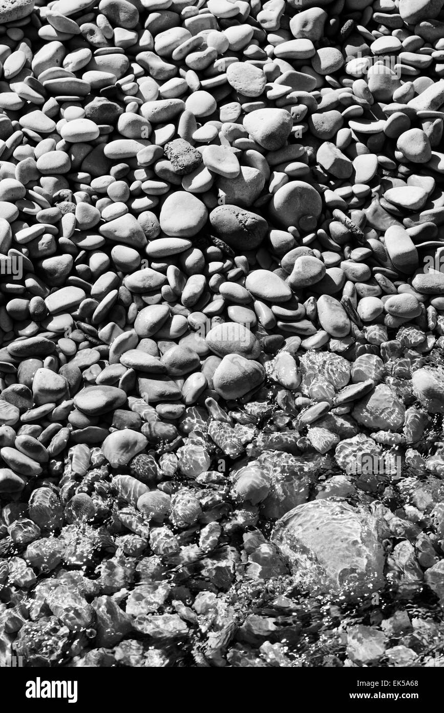 Small round stones Black and White Stock Photos & Images - Alamy