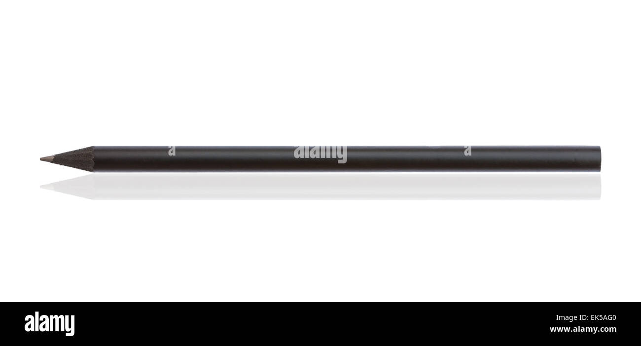 Black pencil isolated on white background Stock Photo - Alamy
