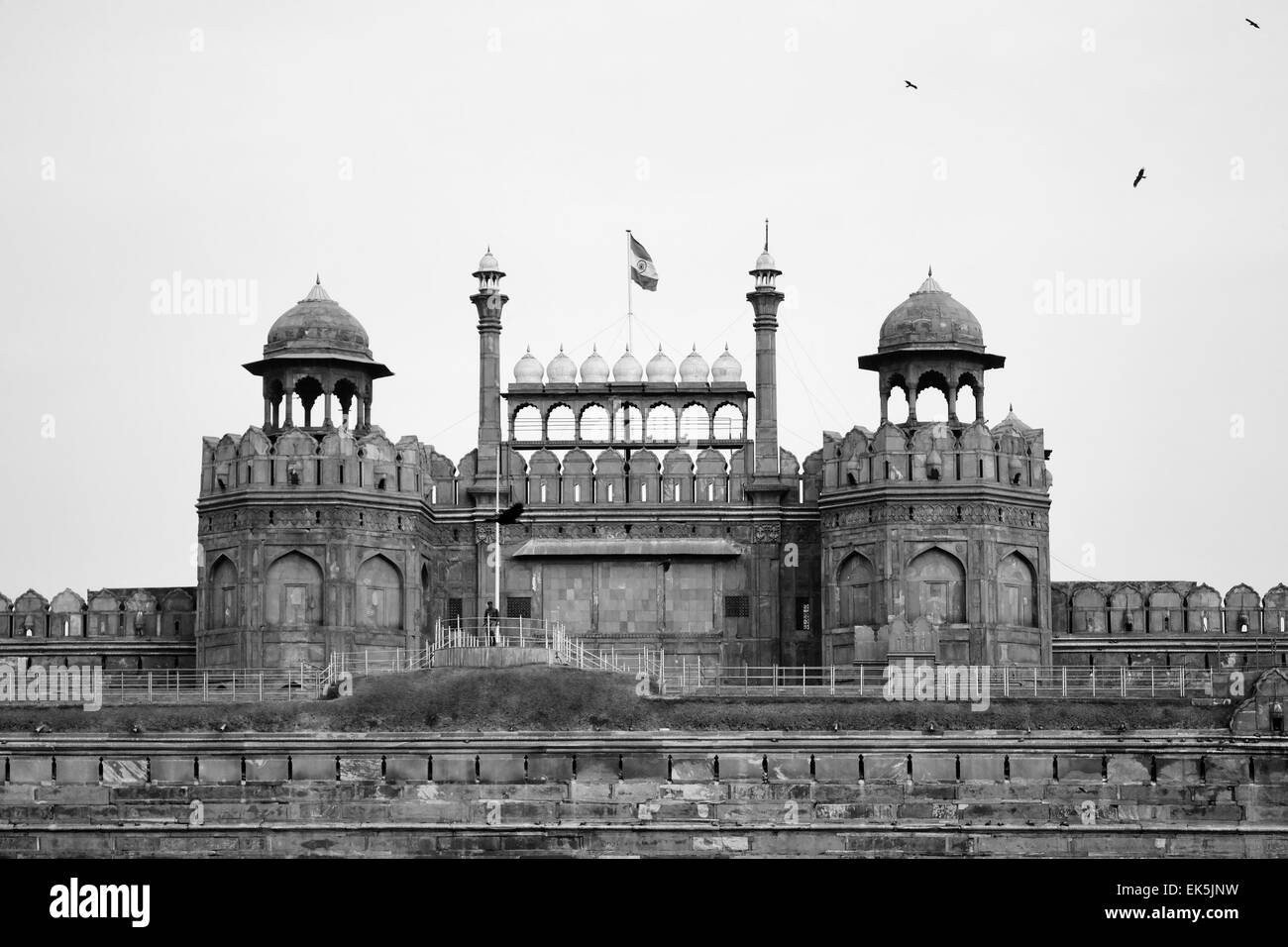 India, Delhi, the Red Fort, on the banks of the river Yamuna,  it was built by Shahjahan as the Delhi citadel of the 17th Centur Stock Photo