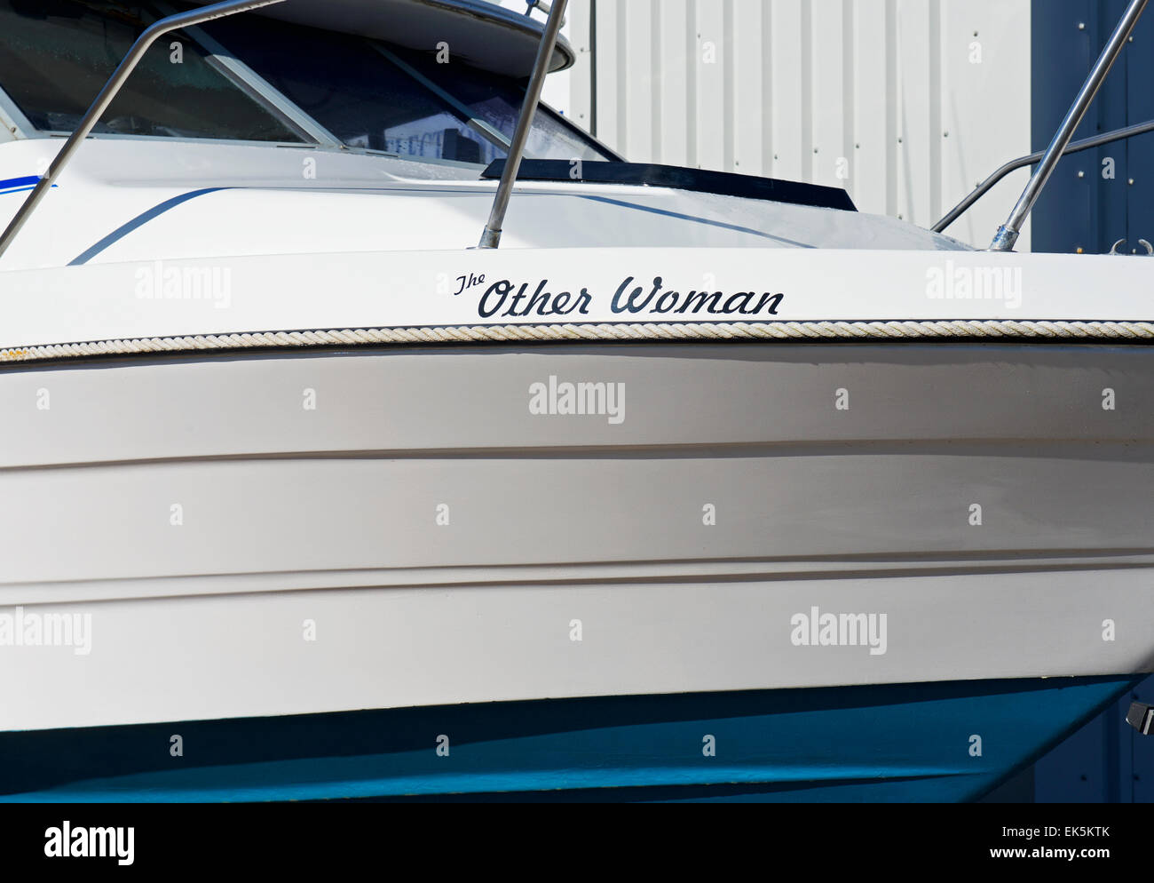 boat named The Other Woman Stock Photo