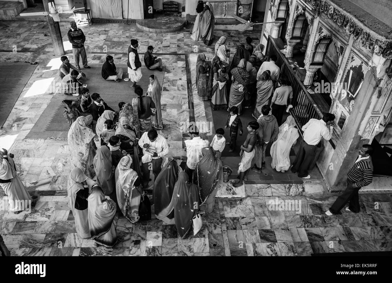 India, Rajasthan, Jaipur, indian people in a hindu temple Stock Photo ...