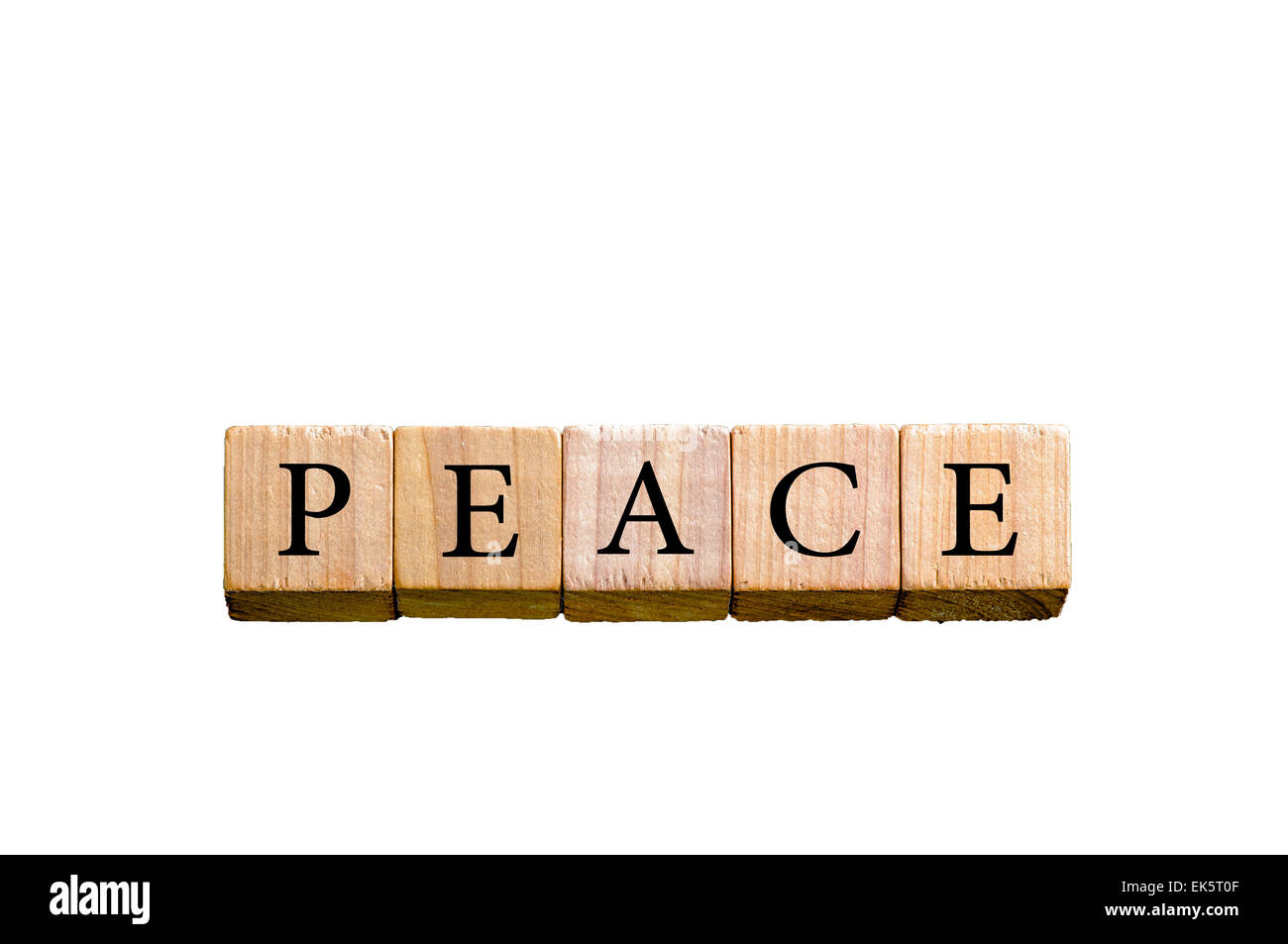 Black and white image of word peace Cut Out Stock Images