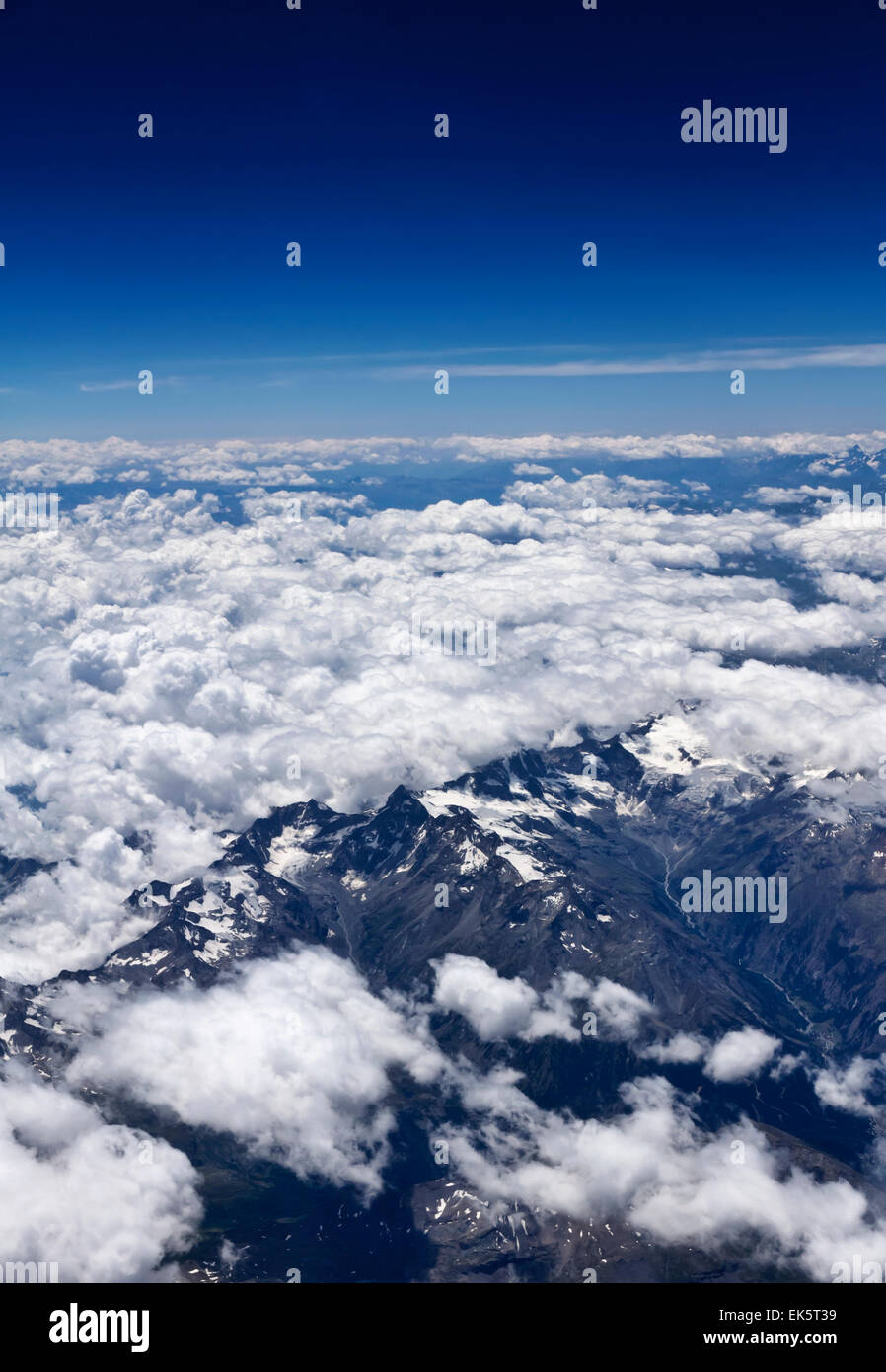 Italy, aerial view of the italian Alps and some clouds Stock Photo - Alamy