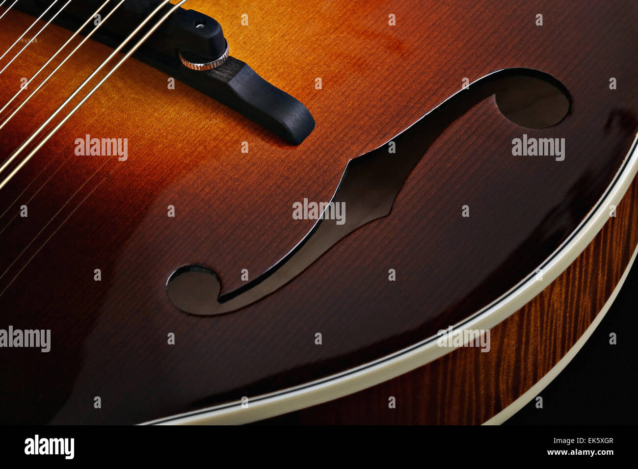 Mandolin isolated on black background Stock Photo