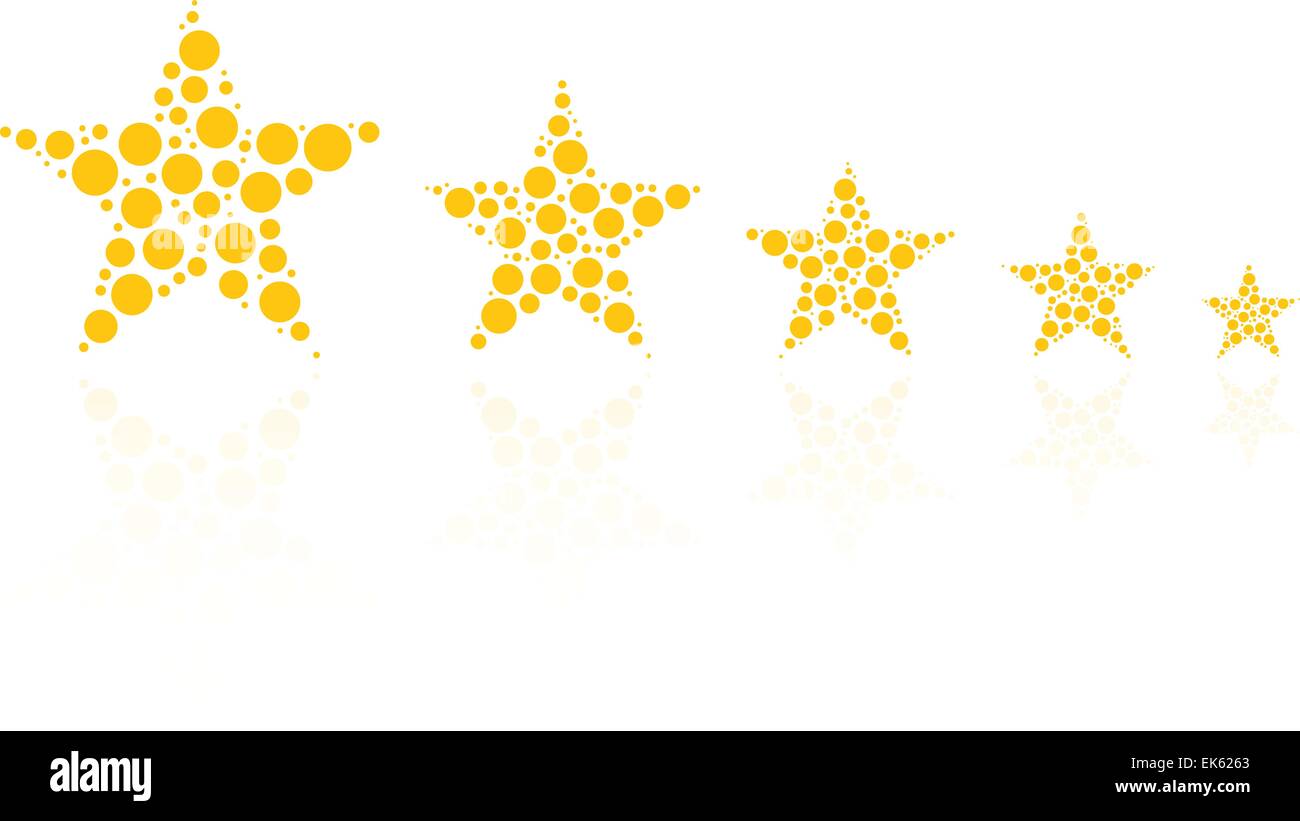 Five Star Product Quality Rating With Reflection Stock Vector Image ...