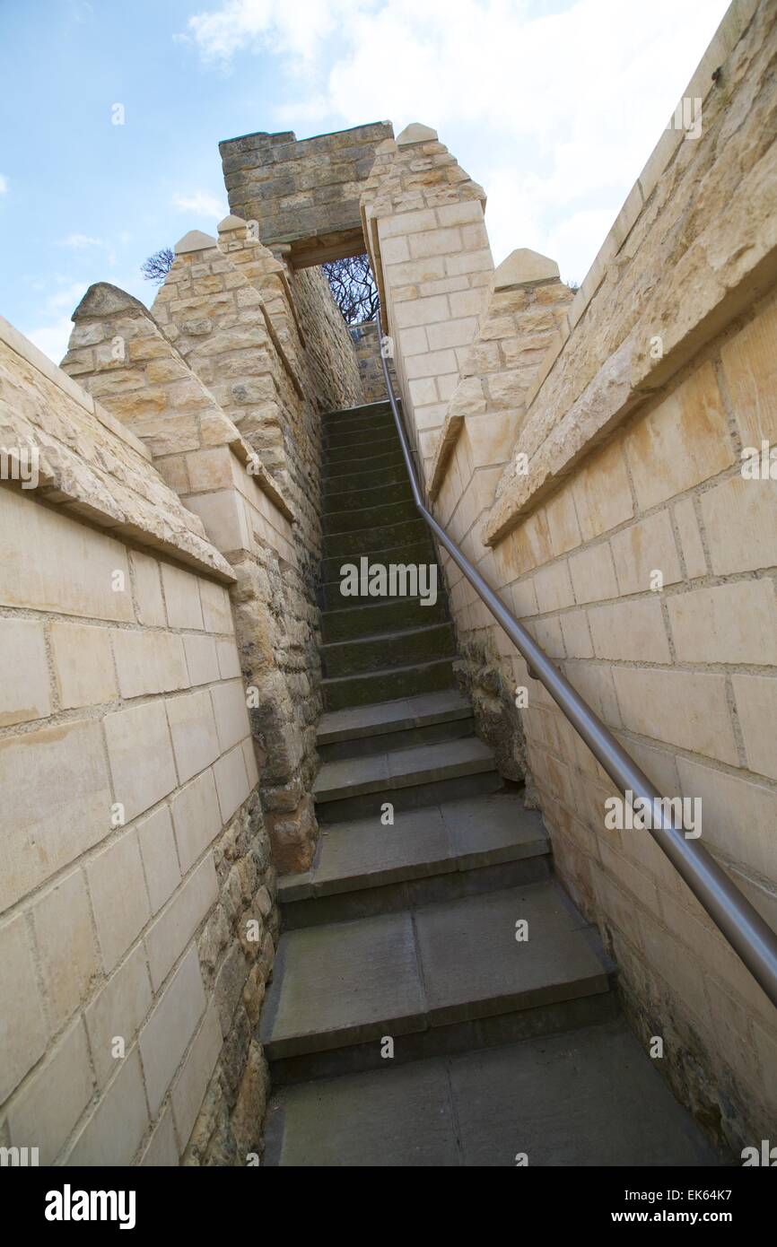 Lincoln Castle refurbished castle wall walk 2015, Lincoln, Lincolnshire UK Stock Photo