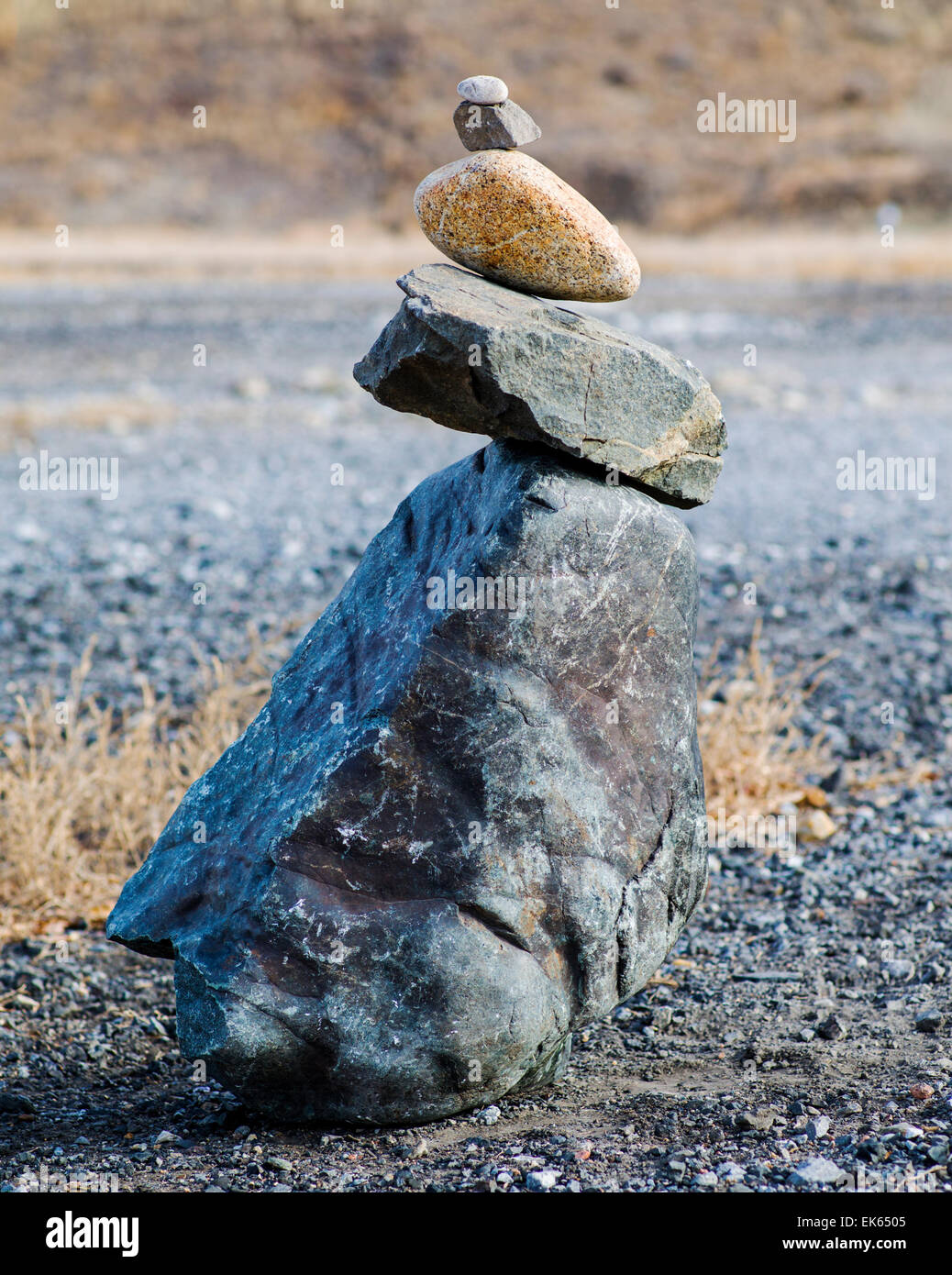 Balanced rocks, land just across the Arkansas River from downtown Salida, Colorado, USA Stock Photo