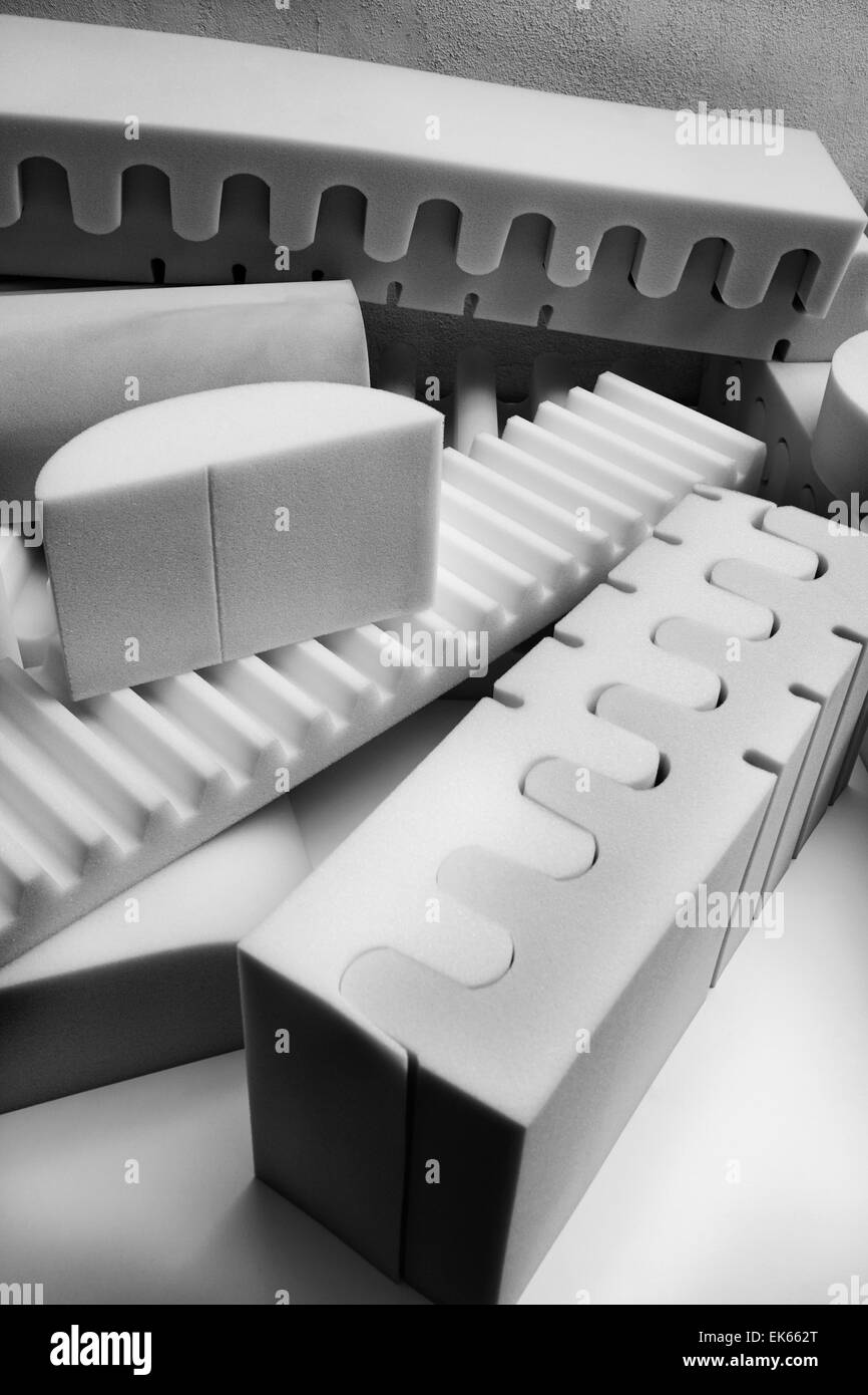 Italy, foam rubber shapes in a foam rubber factory Stock Photo Alamy