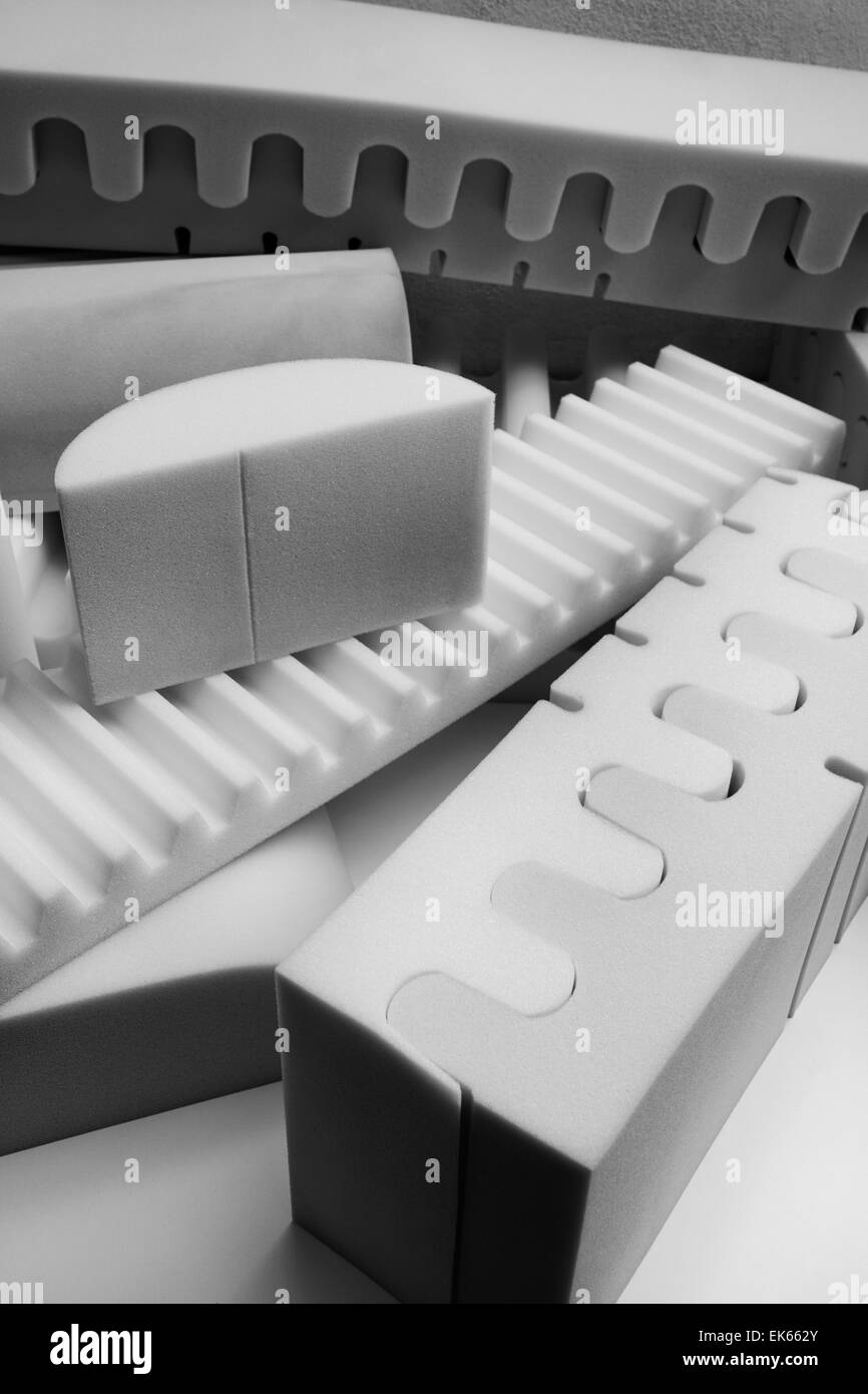 Italy, foam rubber shapes in a foam rubber factory Stock Photo Alamy