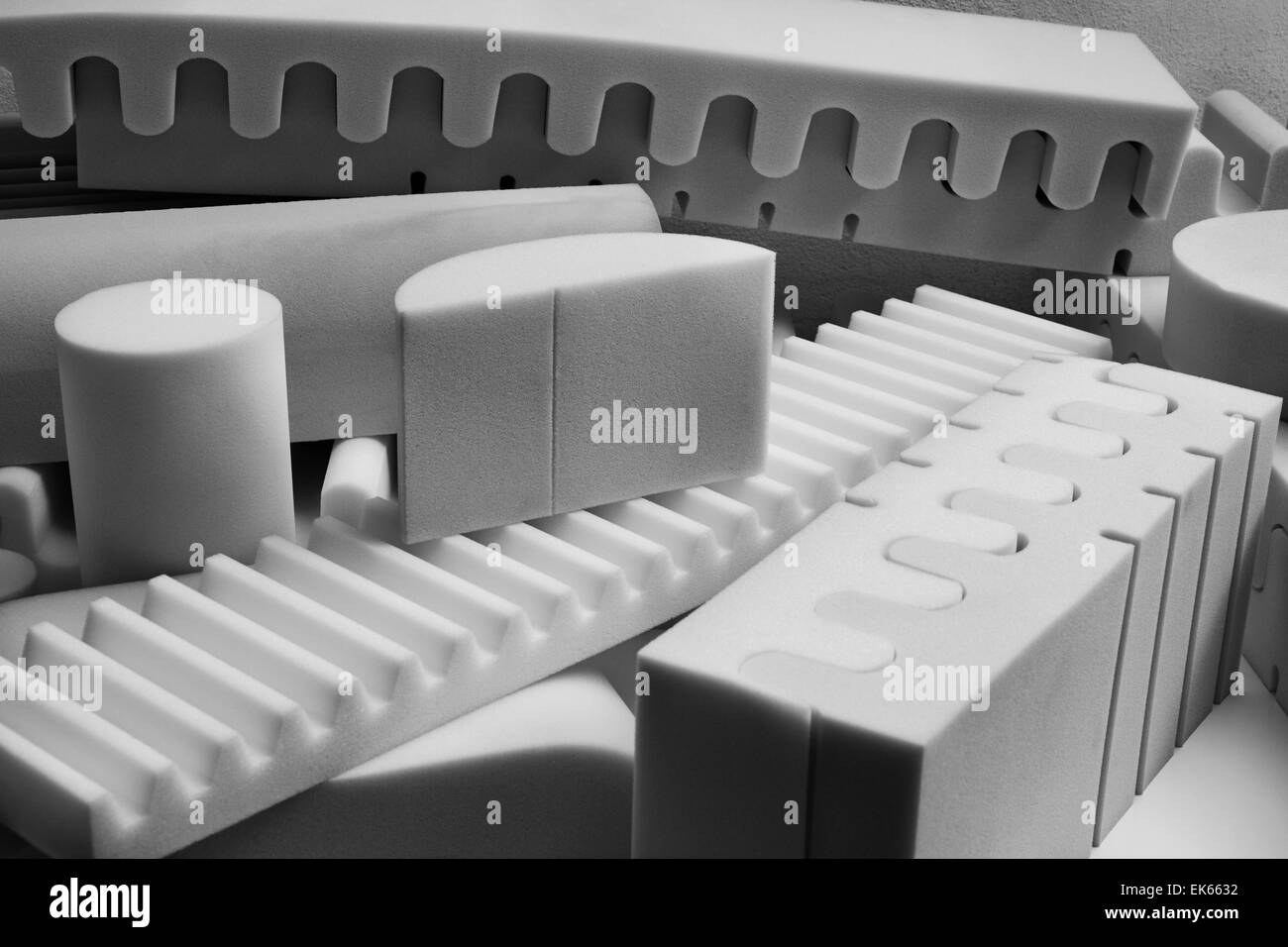 Italy, foam rubber shapes in a foam rubber factory Stock Photo Alamy