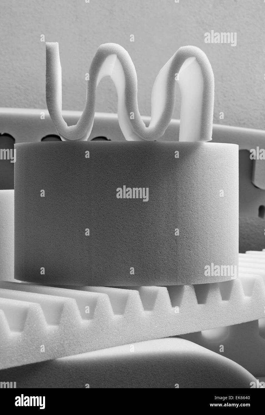 Italy, foam rubber shapes in a foam rubber factory Stock Photo Alamy